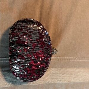 Glamorous Sequin Clutch in Red and Silver
